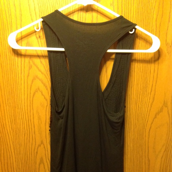 MILEY CYRUS & MAX AZRIA TANK BLACK SEQUINED NWOT - Picture 2 of 4